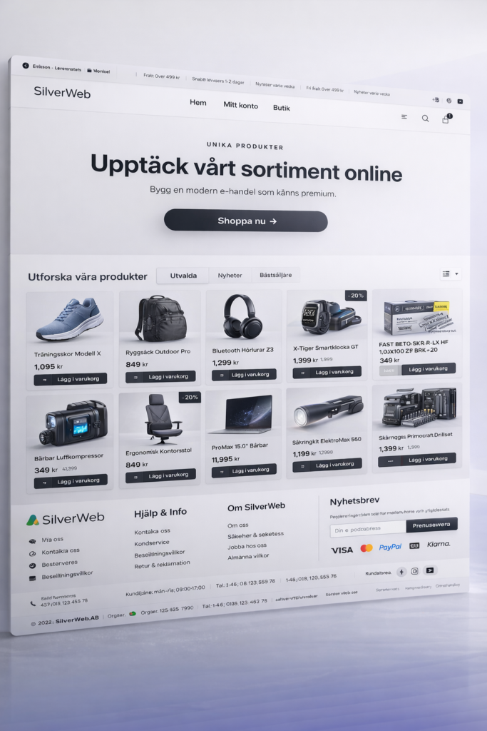 SilverWeb lanserar egenutvecklad e-handelsplattform